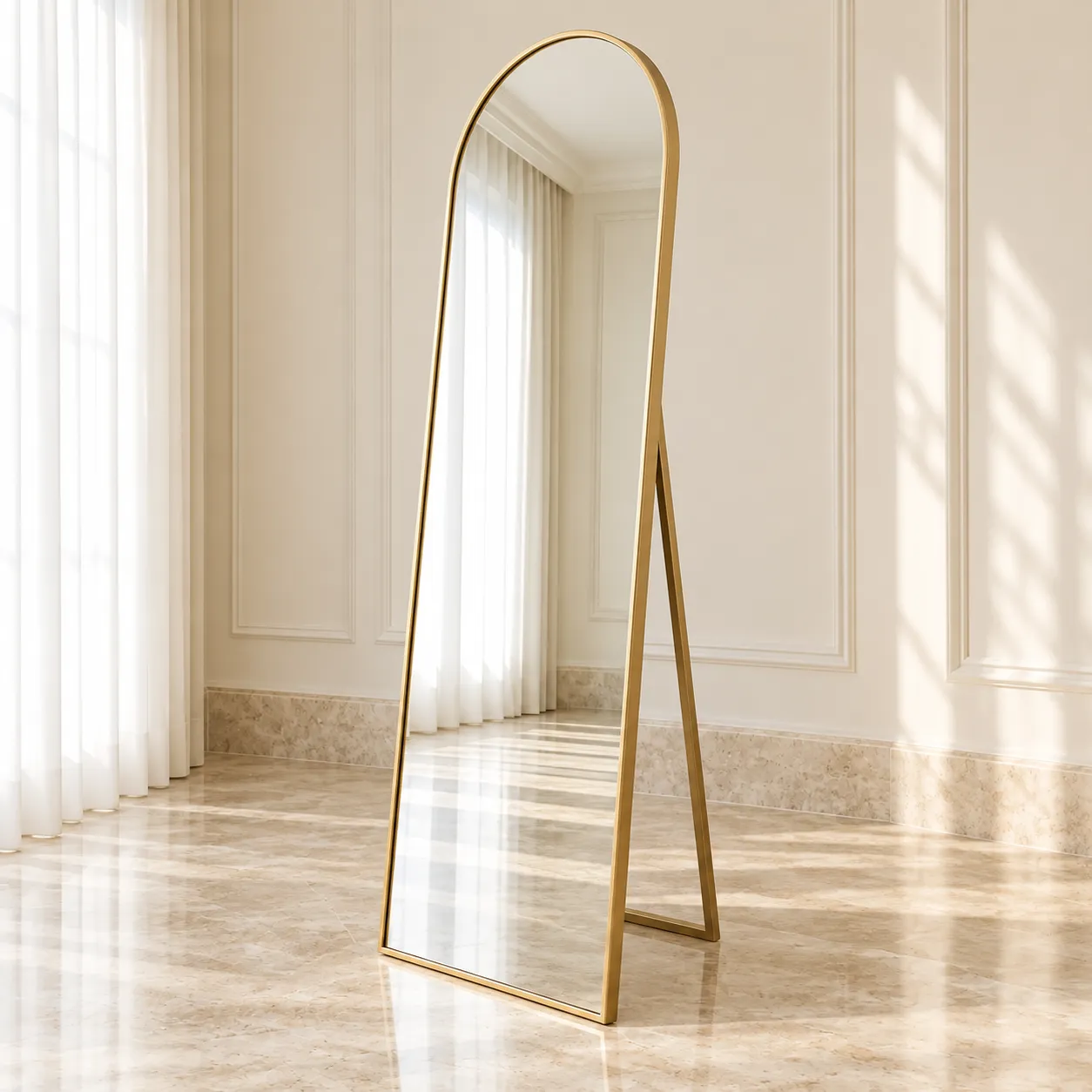 BM-101 Aurelia Gold Arch Full-Length Mirror image 2