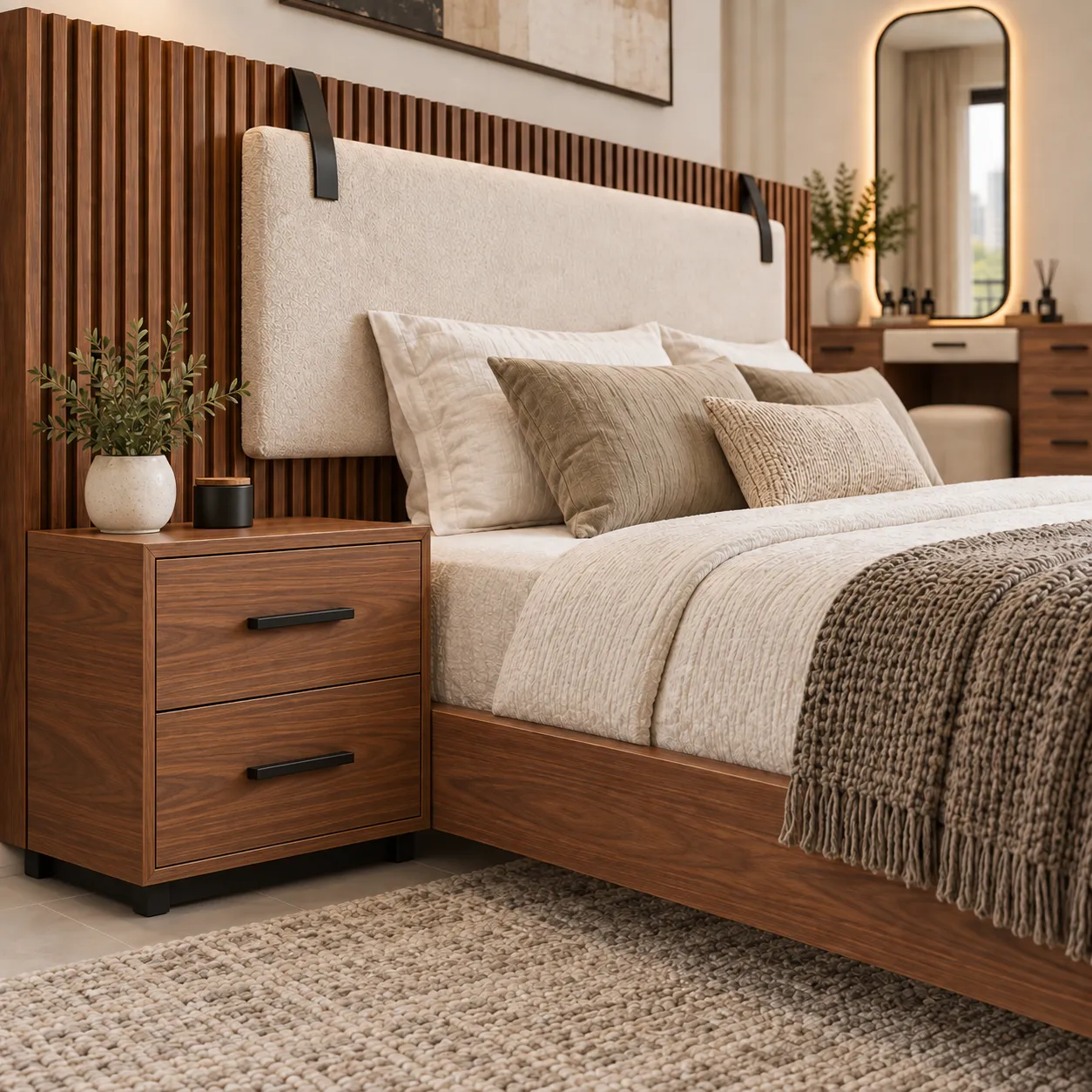 BB-105 Walnut Horizon Luxury Bedroom Set image 4