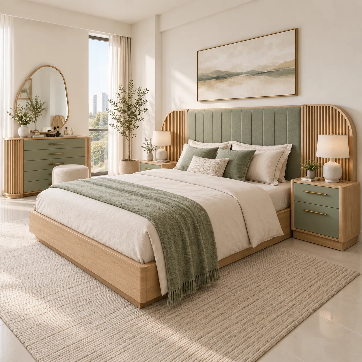 BB-106 Sage Arc Luxury Bedroom Set image 3