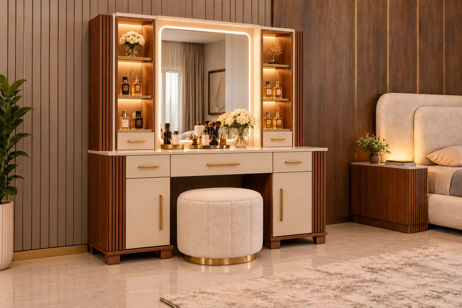 Elara Walnut Signature Bed Set image 3