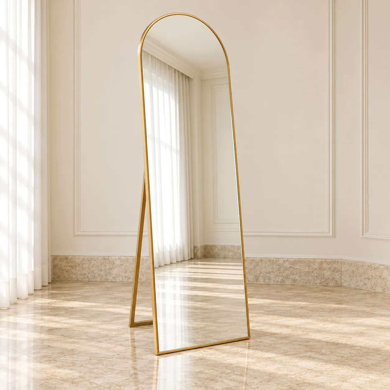 BM-101 Aurelia Gold Arch Full-Length Mirror