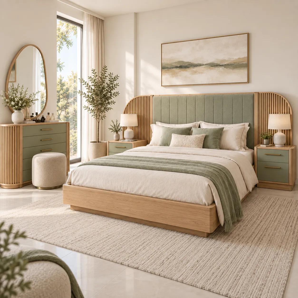 BB-106 Sage Arc Luxury Bedroom Set