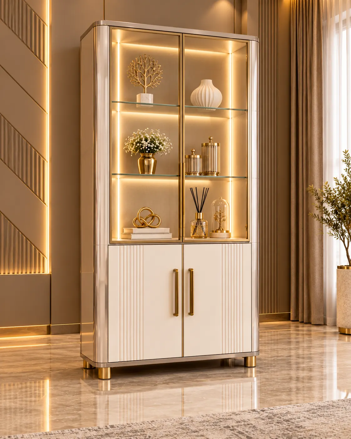 Ivory Crest Display Showcase