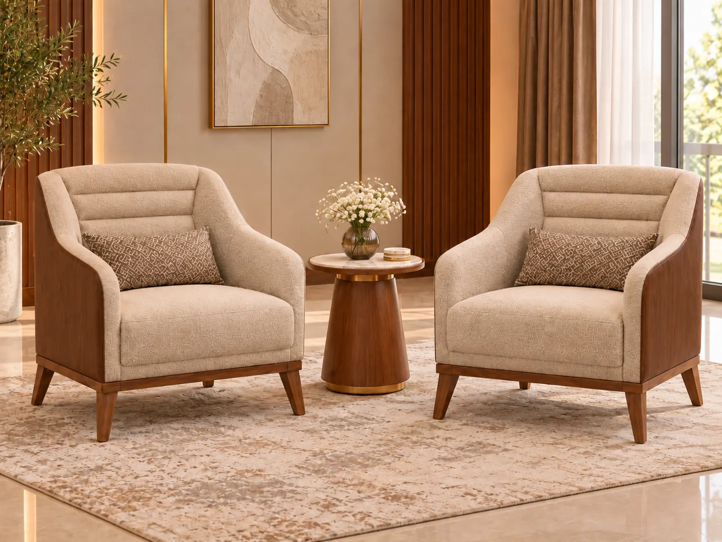 Verona Walnut Lounge Chair
