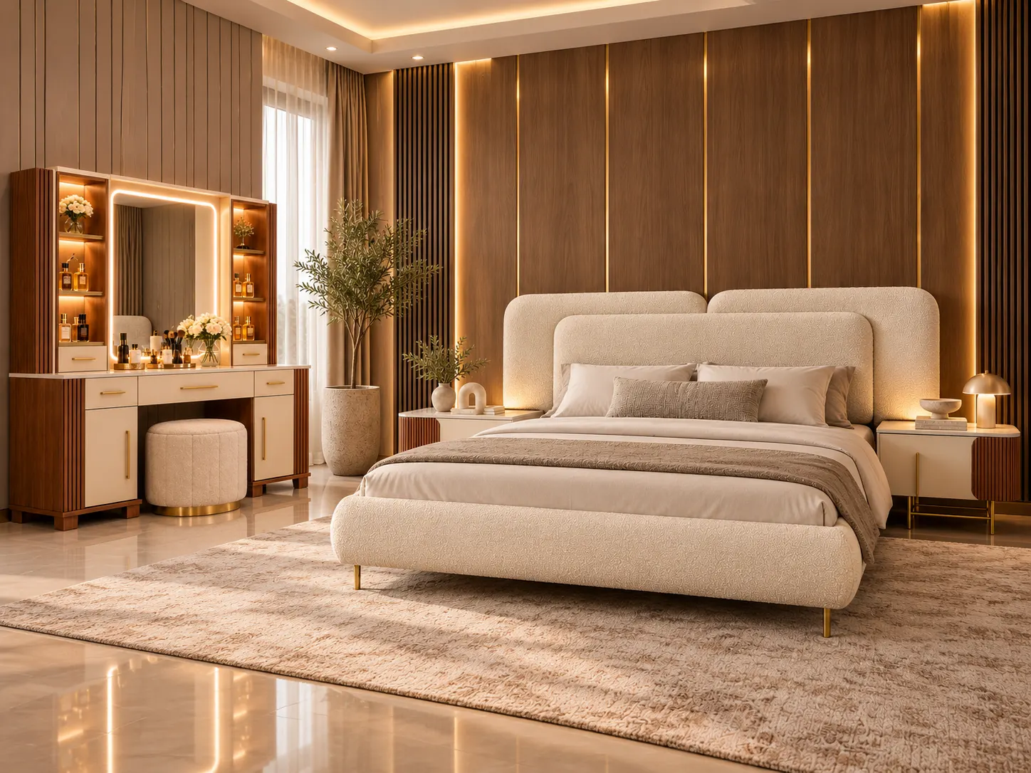 Elara Walnut Signature Bed Set